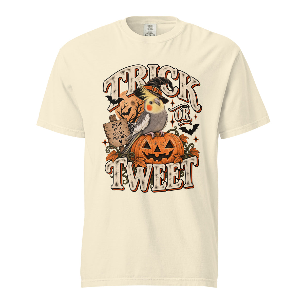Trick Or Tweet Bird Halloween T-Shirt by Fur Ever TEES